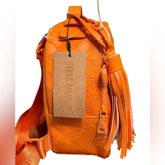 Steve Madden NWT Fun for Halloween? SM Logo Mango / Orange Backpack Bag (P051) - Picture 2 of 10